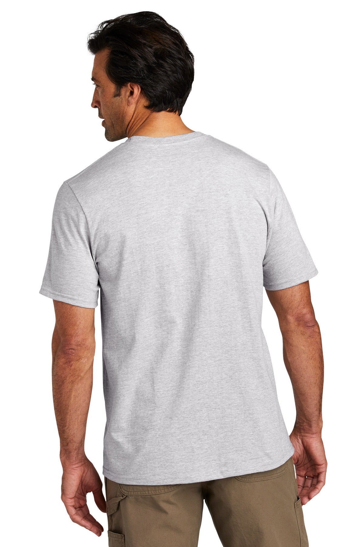 Custom Embroidered Volunteer Knitwear Chore Tee VL60,Athletic Heather