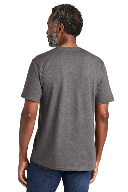 Custom Embroidered Volunteer Knitwear Chore Tee VL60,Dark Heather Grey