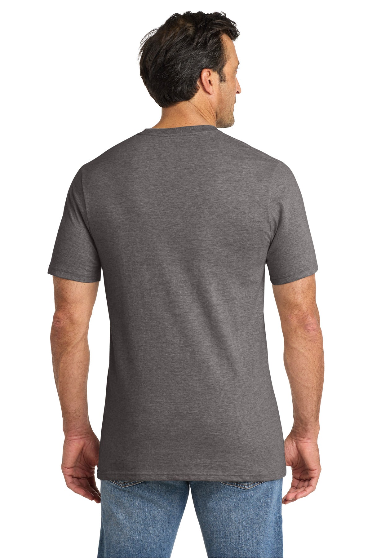 Custom Embroidered Volunteer Knitwear T-Shirts  in Dark Heather Grey