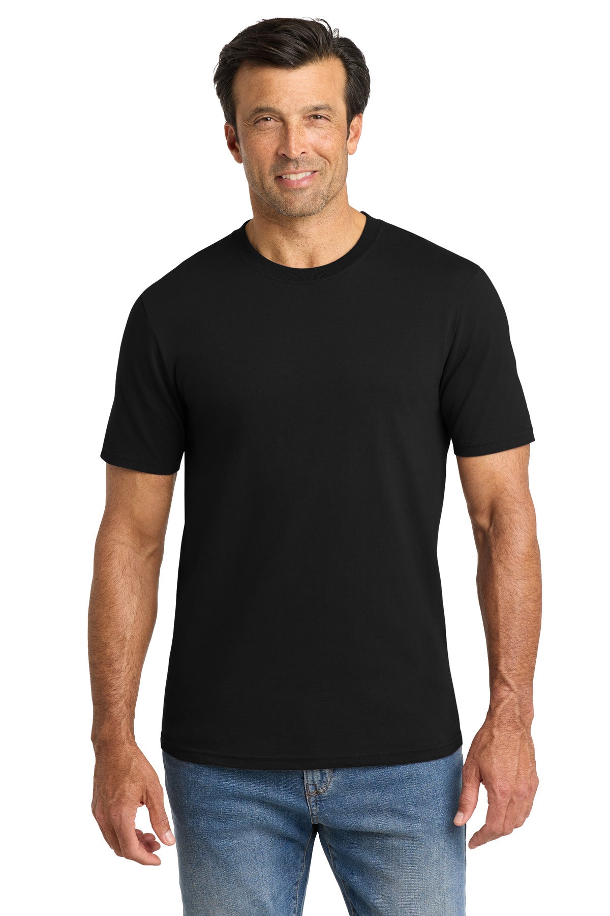 Custom Embroidered Volunteer Knitwear T-Shirts  in Deep Black