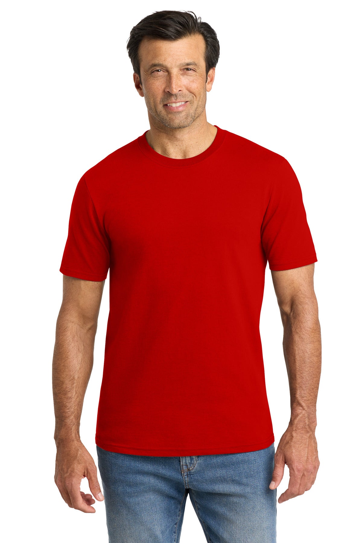 Custom Embroidered Volunteer Knitwear T-Shirts  in Flag Red