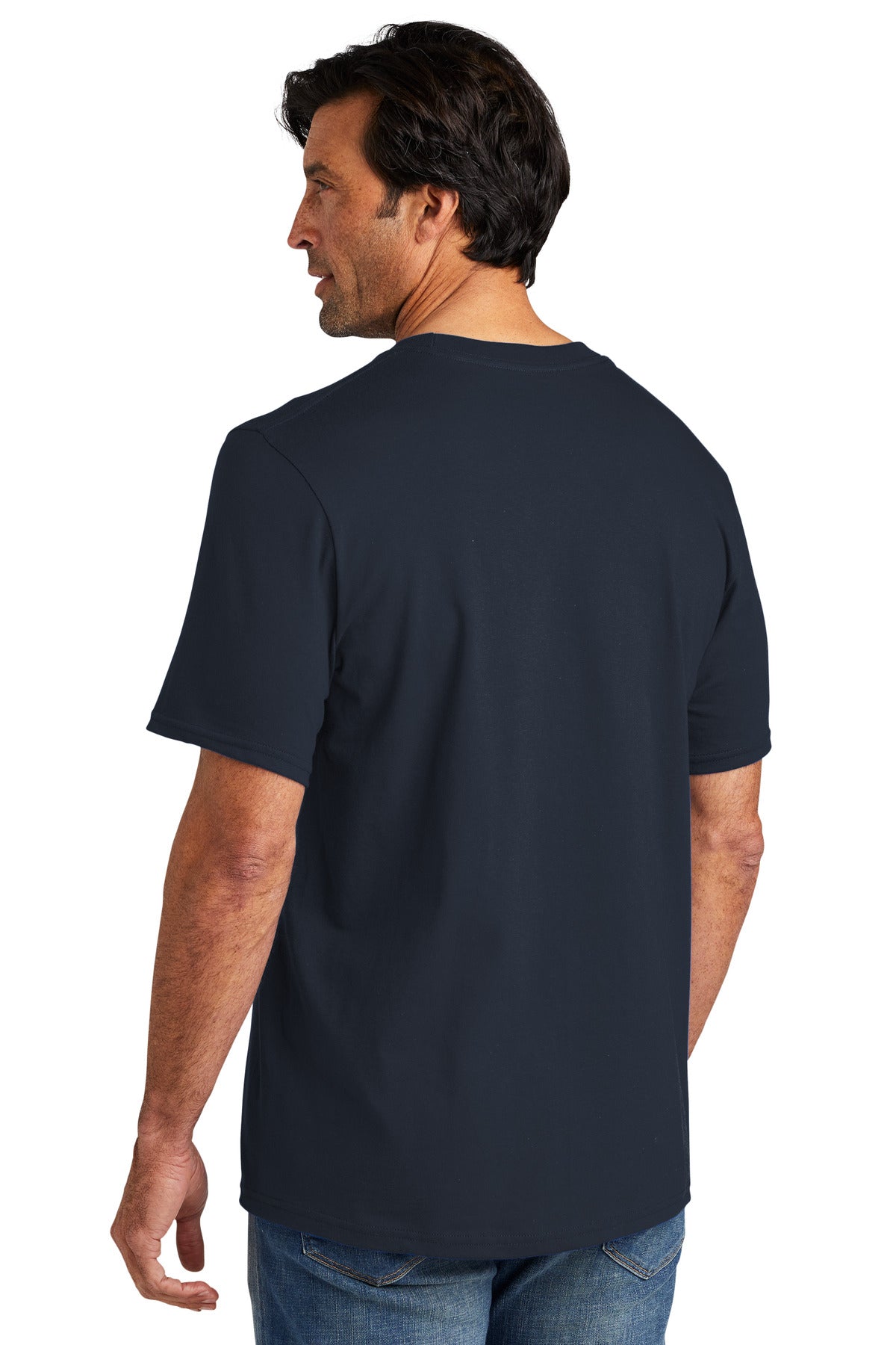 Custom Embroidered Volunteer Knitwear Chore Tee VL60,Strong Navy