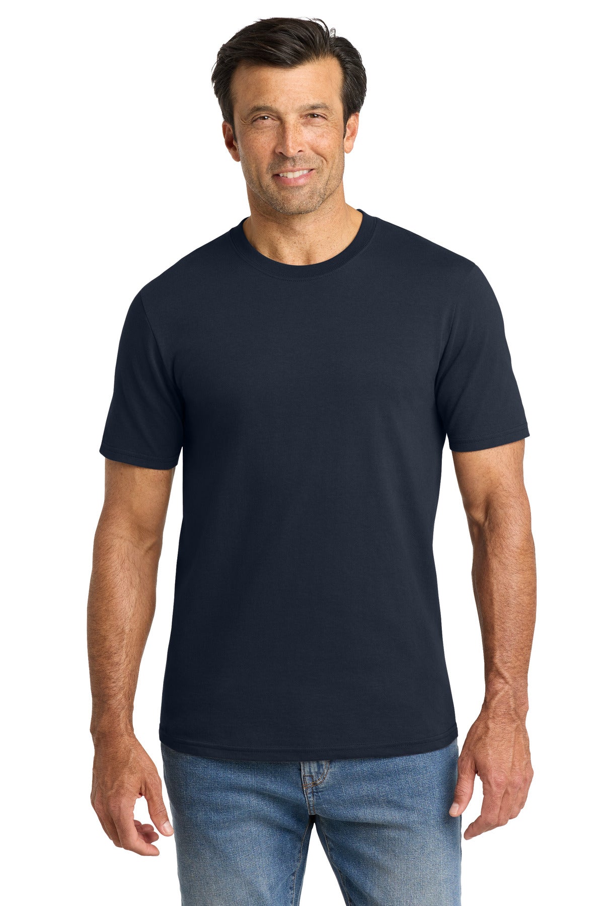 Custom Embroidered Volunteer Knitwear T-Shirts  in Strong Navy