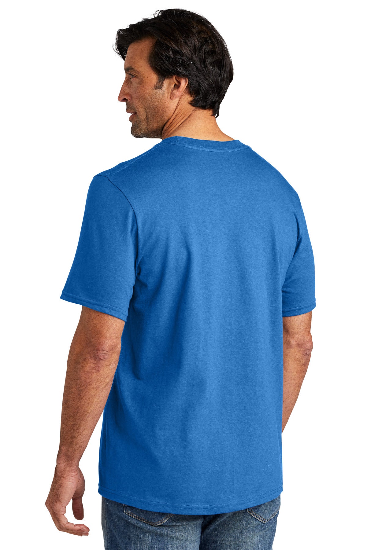 Custom Embroidered Volunteer Knitwear Chore Tee VL60,True Royal