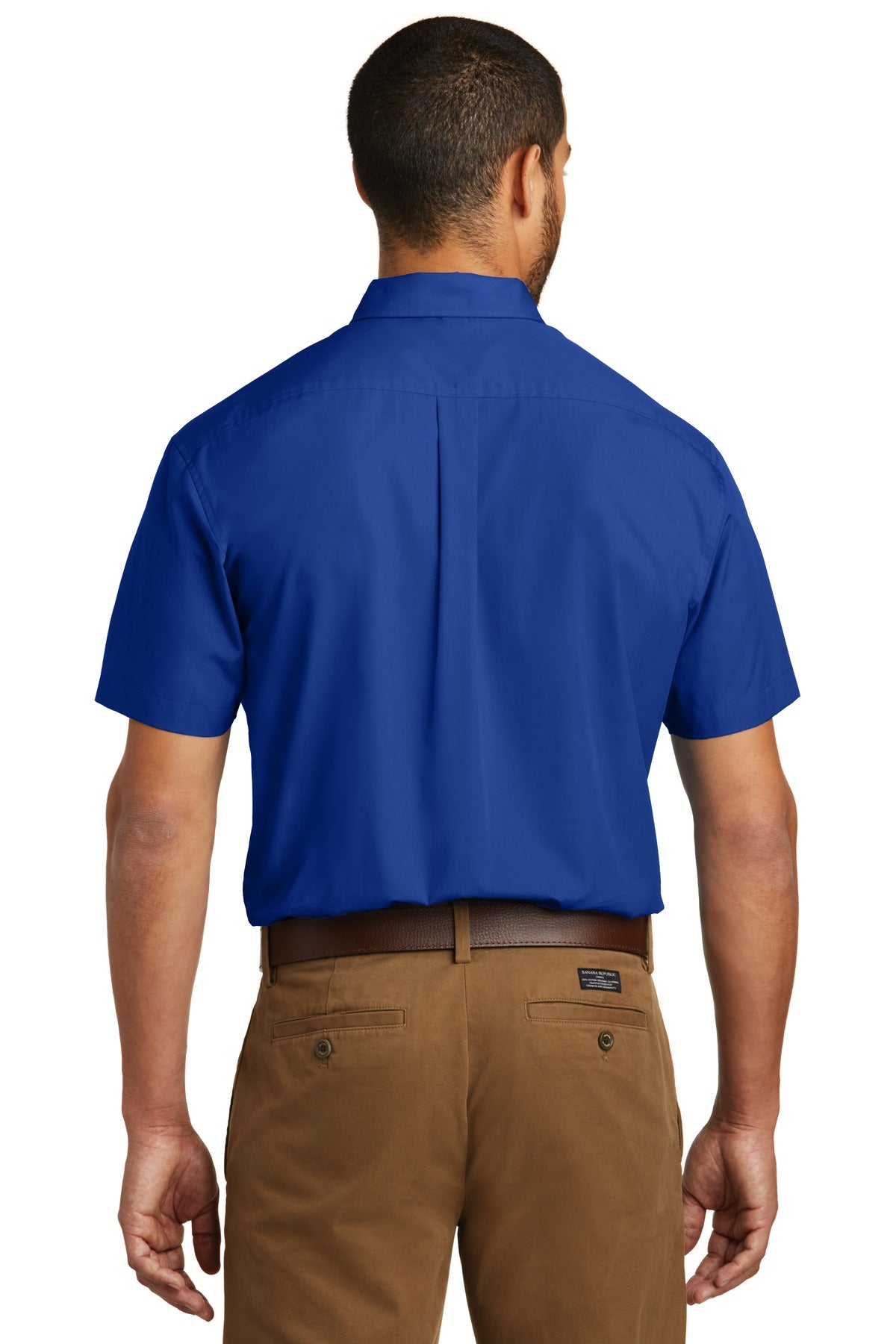 Custom Embroidered Port Authority Short Sleeve Carefree Poplin Shirt. W101,True Royal