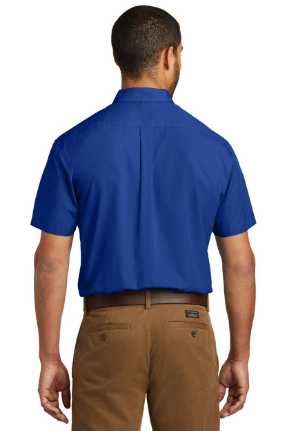 Custom Embroidered Port Authority Short Sleeve Carefree Poplin Shirt. W101,True Royal