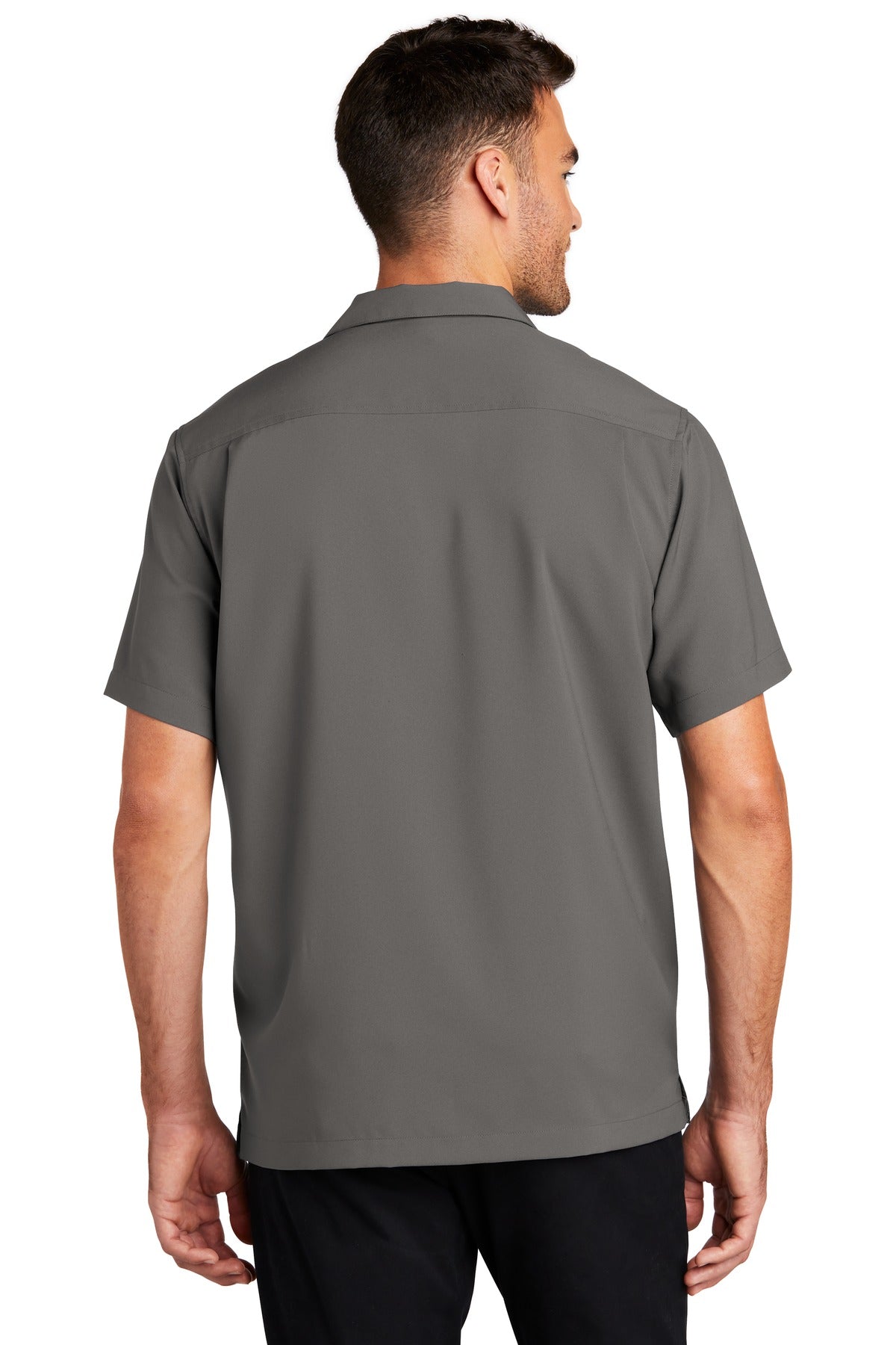 Custom Embroidered Port Authority  Short Sleeve Performance Staff Shirt W400,Graphite