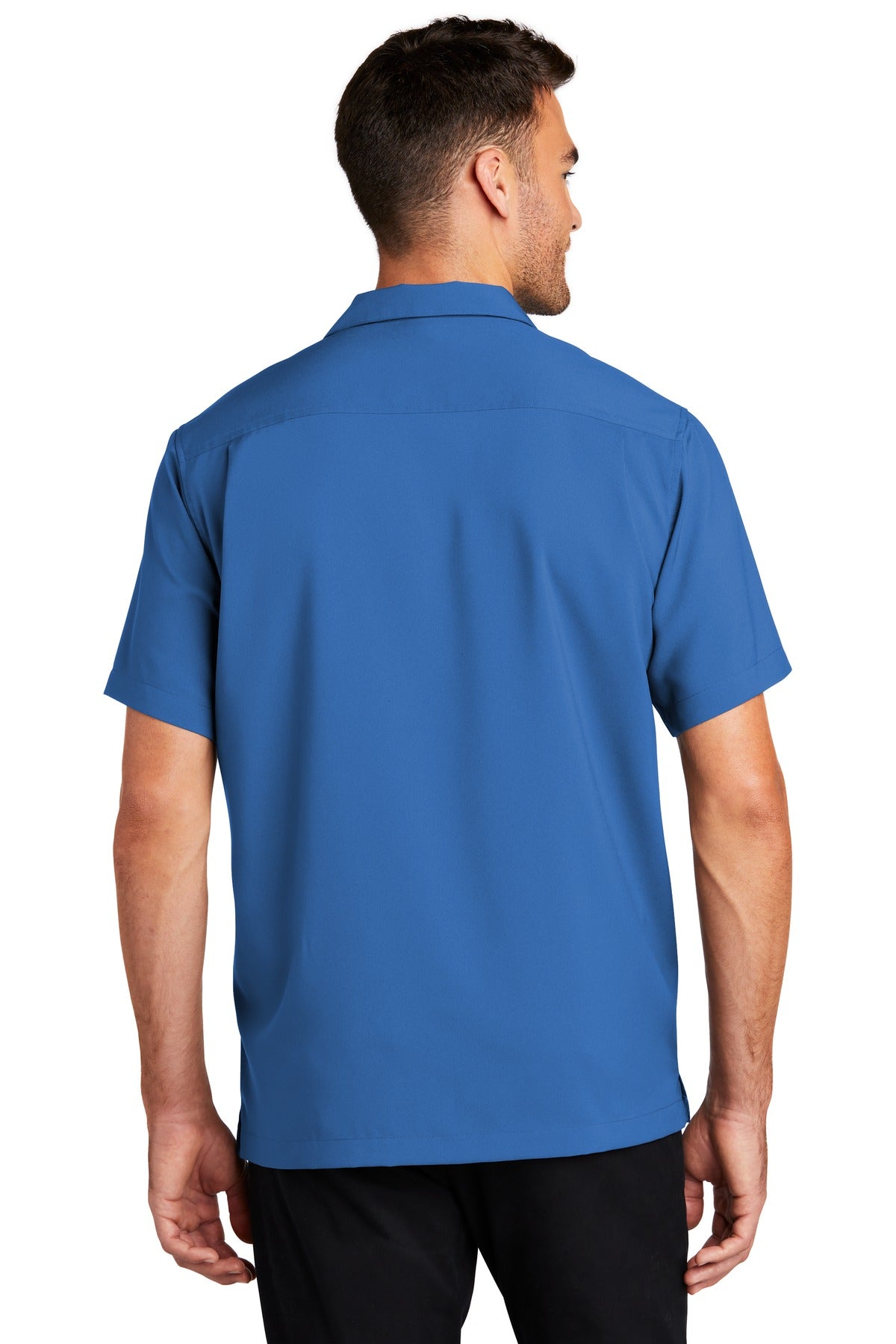Custom Embroidered Port Authority  Short Sleeve Performance Staff Shirt W400,True Blue