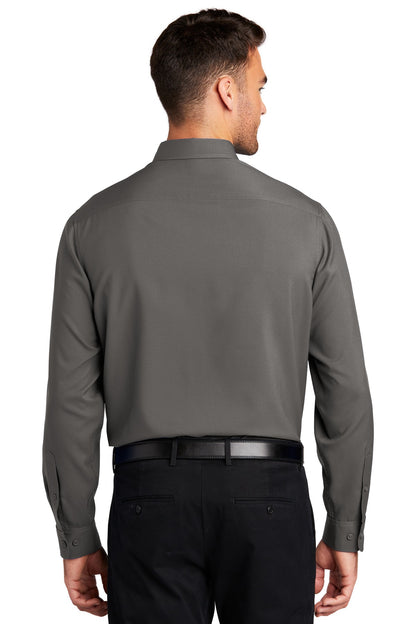 Custom Embroidered Port Authority  Long Sleeve Performance Staff Shirt W401,Graphite