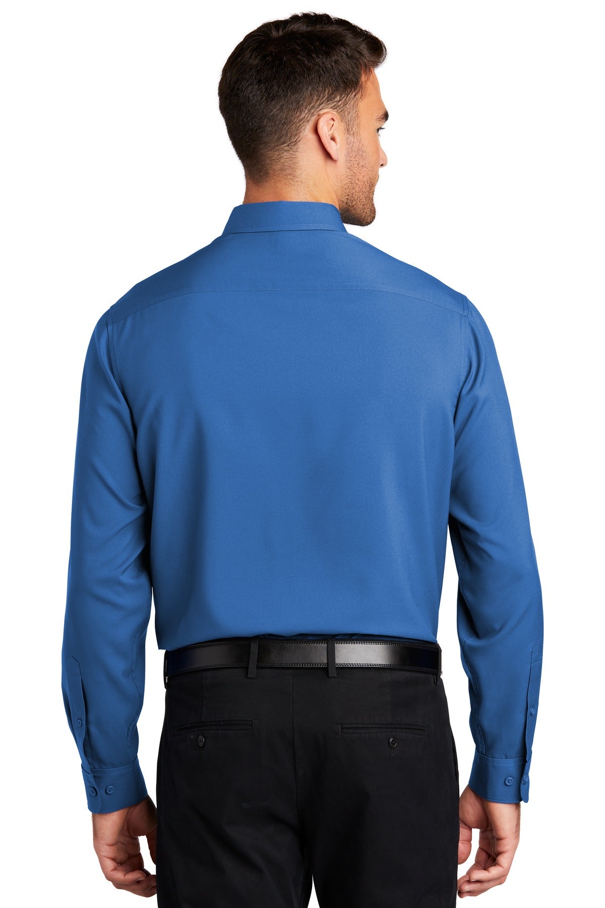 Custom Embroidered Port Authority  Long Sleeve Performance Staff Shirt W401,True Blue