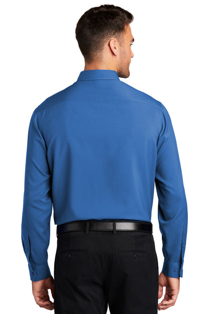 Custom Embroidered Port Authority  Long Sleeve Performance Staff Shirt W401,True Blue