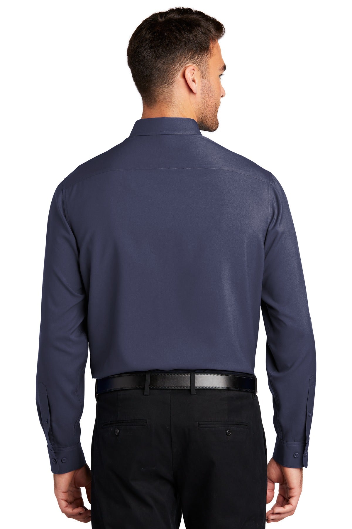 Custom Embroidered Port Authority  Long Sleeve Performance Staff Shirt W401,True Navy