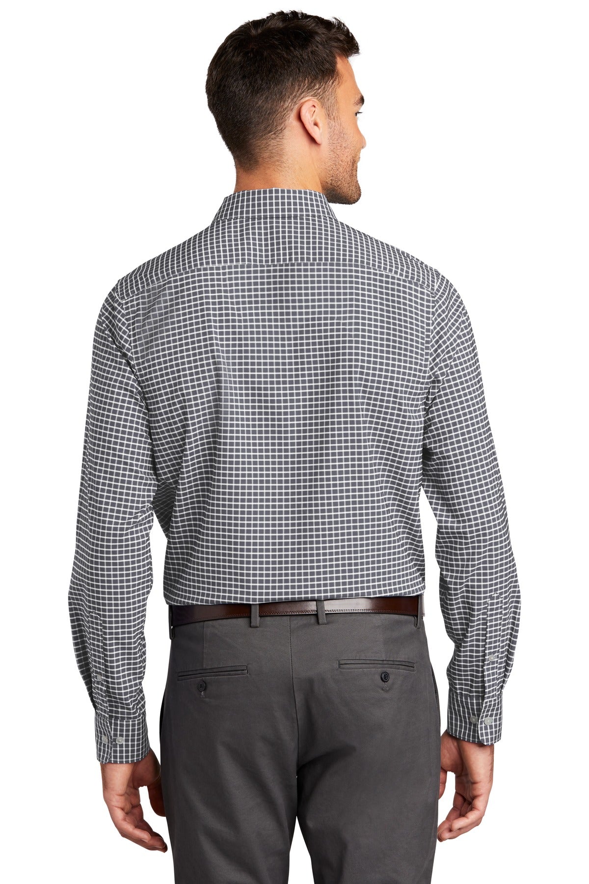 Custom Embroidered Port Authority  City Stretch Shirt W680,Graphite/ White