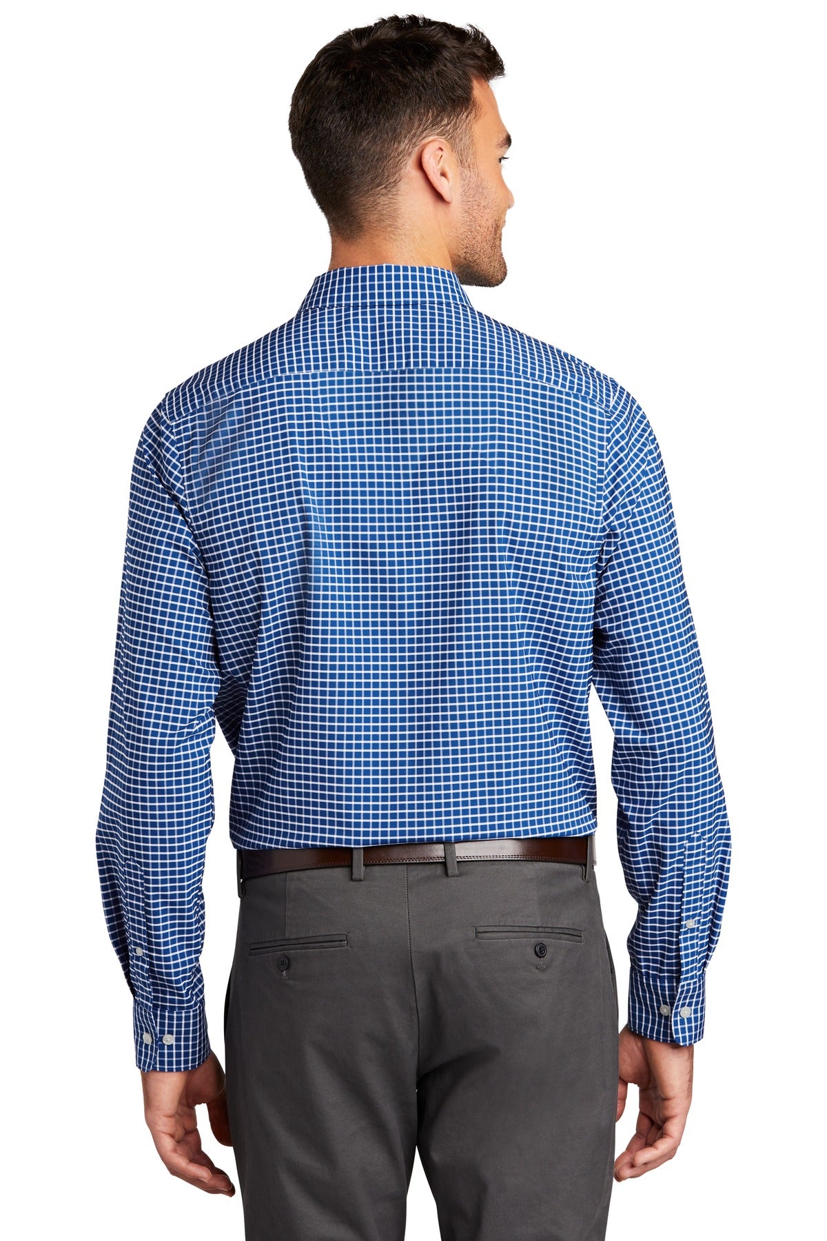 Custom Embroidered Port Authority  City Stretch Shirt W680,True Blue/ White