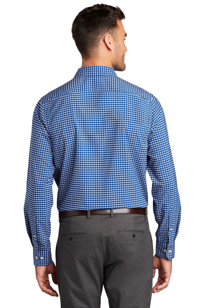 Custom Embroidered Port Authority  City Stretch Shirt W680,True Blue/ White
