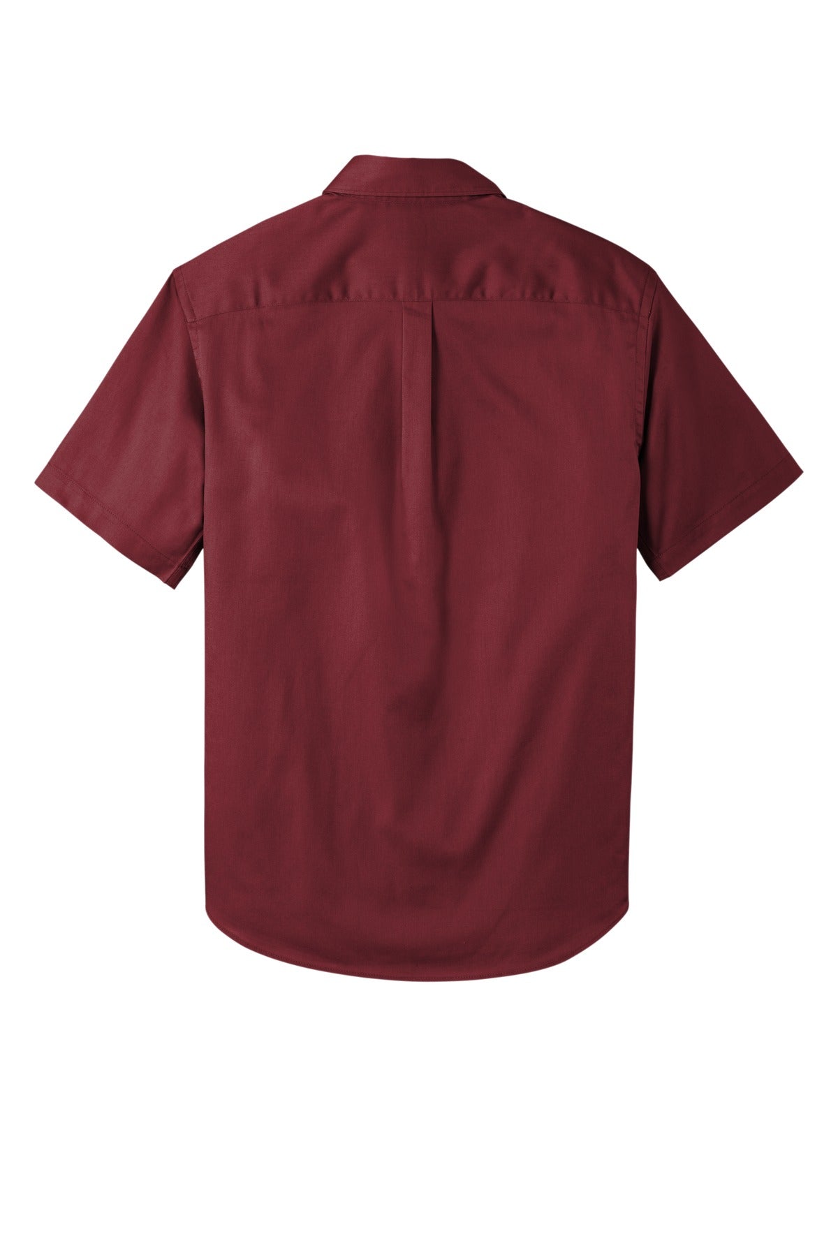 Port Authority Short Sleeve SuperPro React Twill Shirt. W809 Burgundy