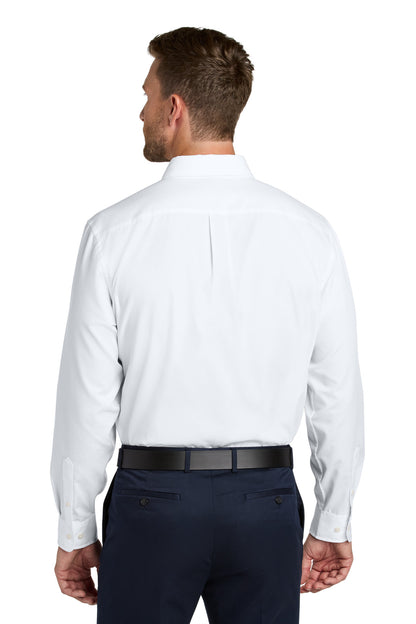 Custom Embroidered Port Authority Long Sleeve Nailhead Easy Care Shirt W816,White