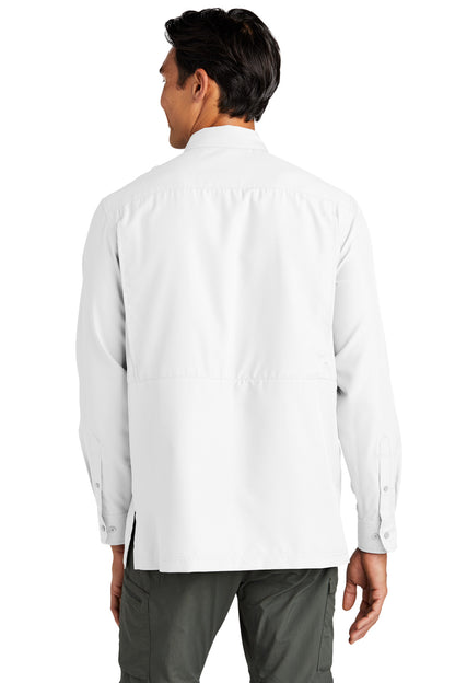 Custom Embroidered Port Authority Long Sleeve UV Daybreak Shirt W960,White