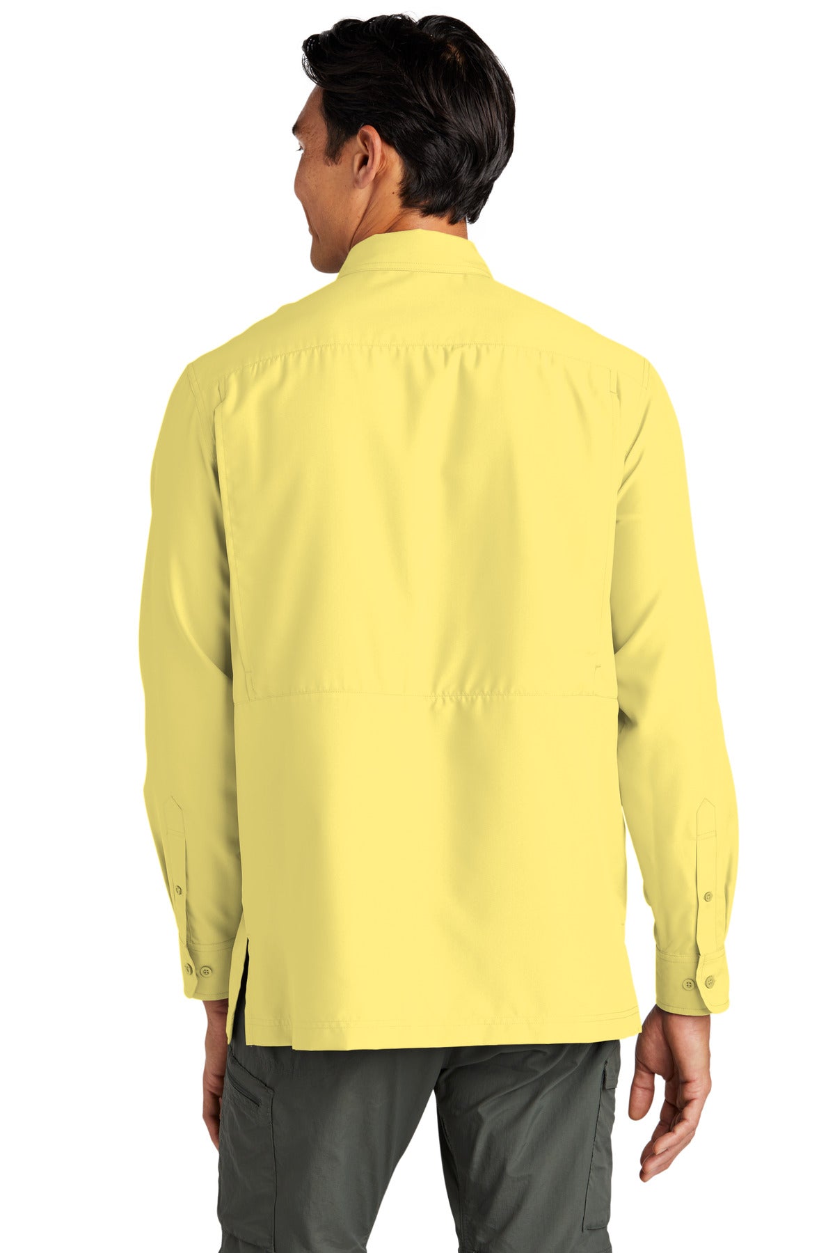 Custom Embroidered Port Authority Long Sleeve UV Daybreak Shirt W960,Yellow
