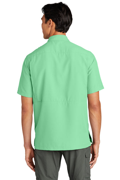 Custom Embroidered Port Authority Short Sleeve UV Daybreak Shirt W961,Bright Seafoam