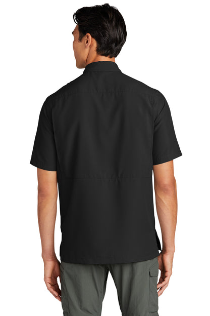Custom Embroidered Port Authority Short Sleeve UV Daybreak Shirt W961,Deep Black