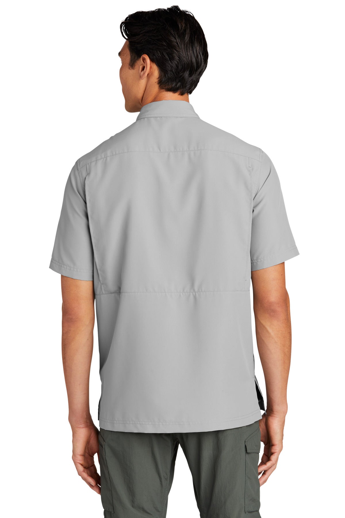 Custom Embroidered Port Authority Short Sleeve UV Daybreak Shirt W961,Gusty Grey