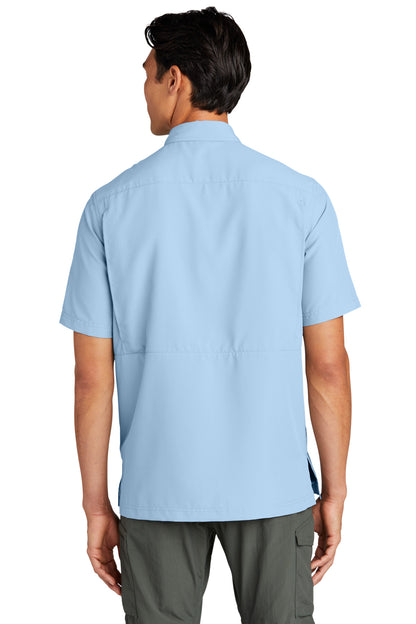 Custom Embroidered Port Authority Short Sleeve UV Daybreak Shirt W961,Light Blue