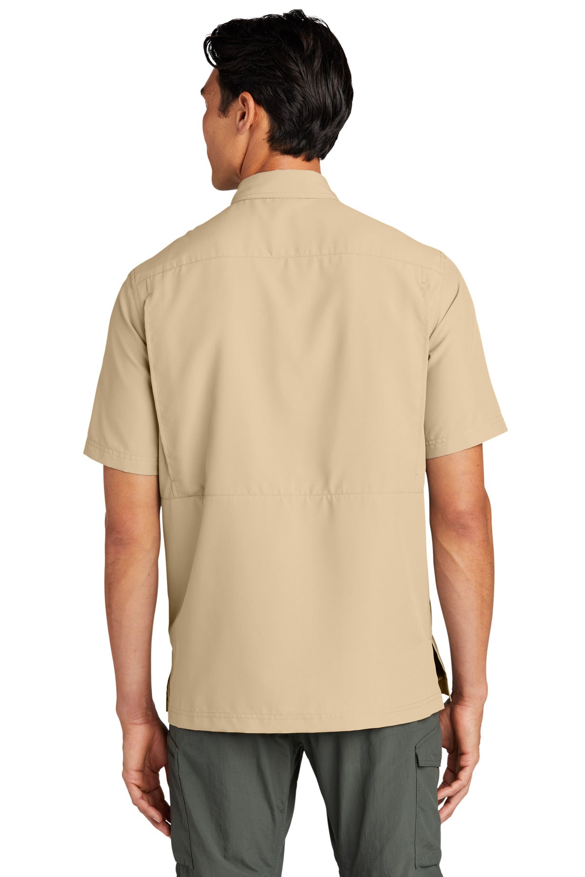 Custom Embroidered Port Authority Short Sleeve UV Daybreak Shirt W961,Oat