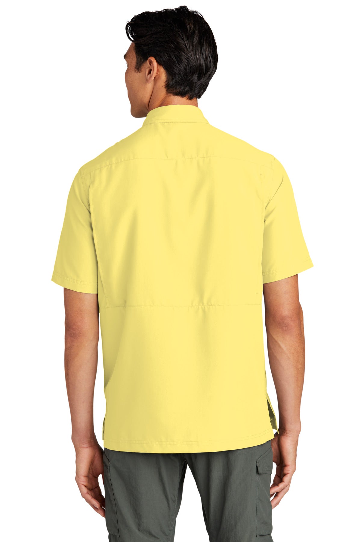 Custom Embroidered Port Authority Short Sleeve UV Daybreak Shirt W961,Yellow