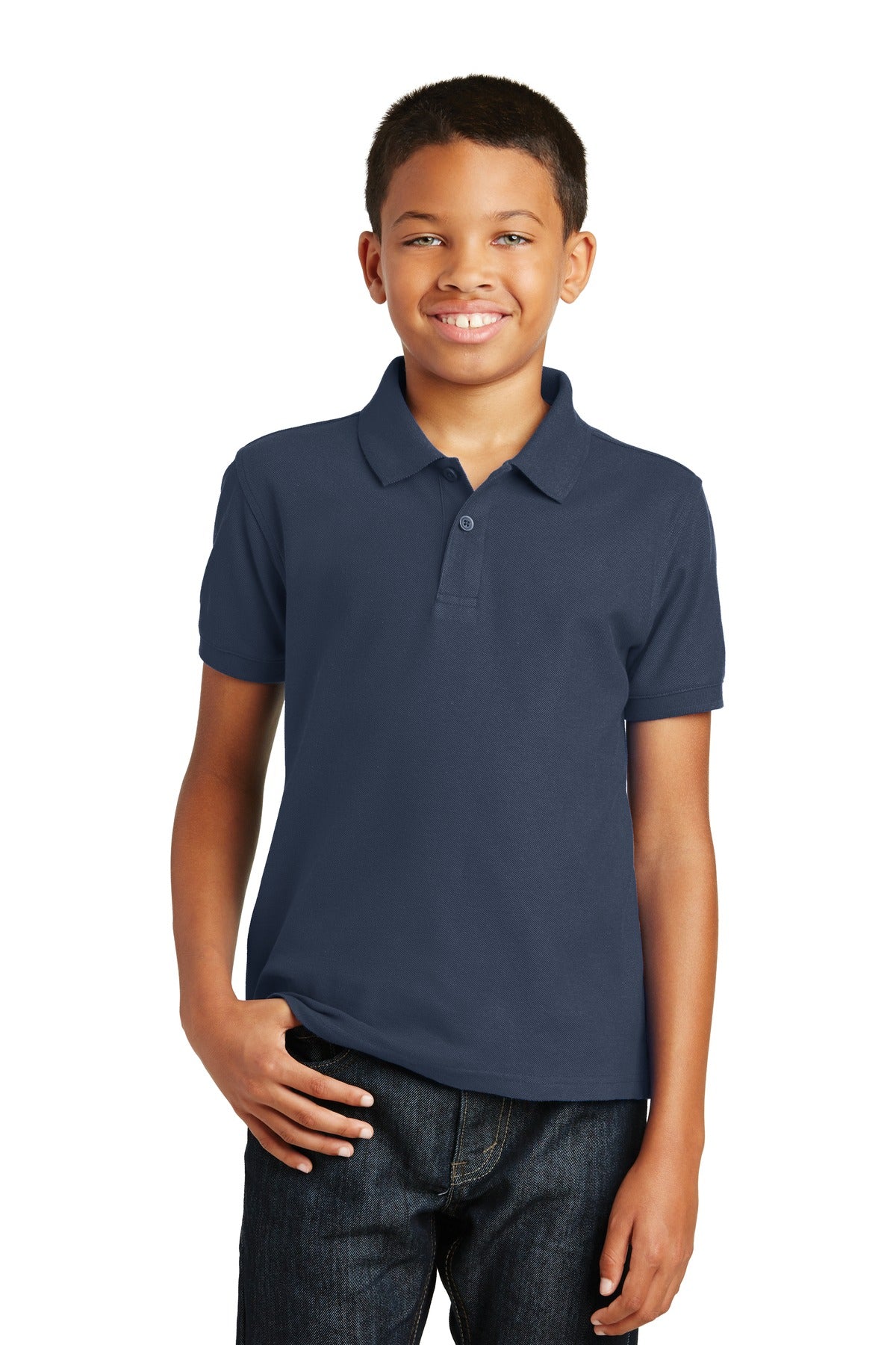 Custom Embroidered Port Authority Polos/Knits in River Blue Navy
