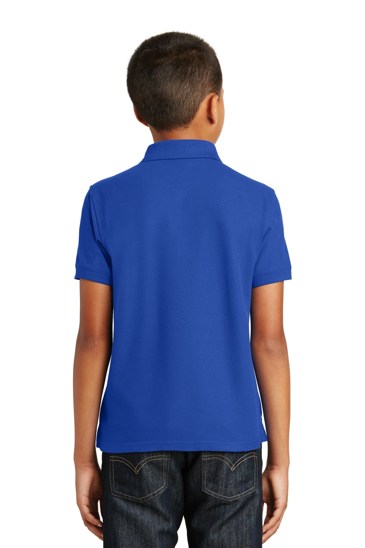 Custom Embroidered Port Authority Youth Core Classic Pique Polo. Y100,True Royal