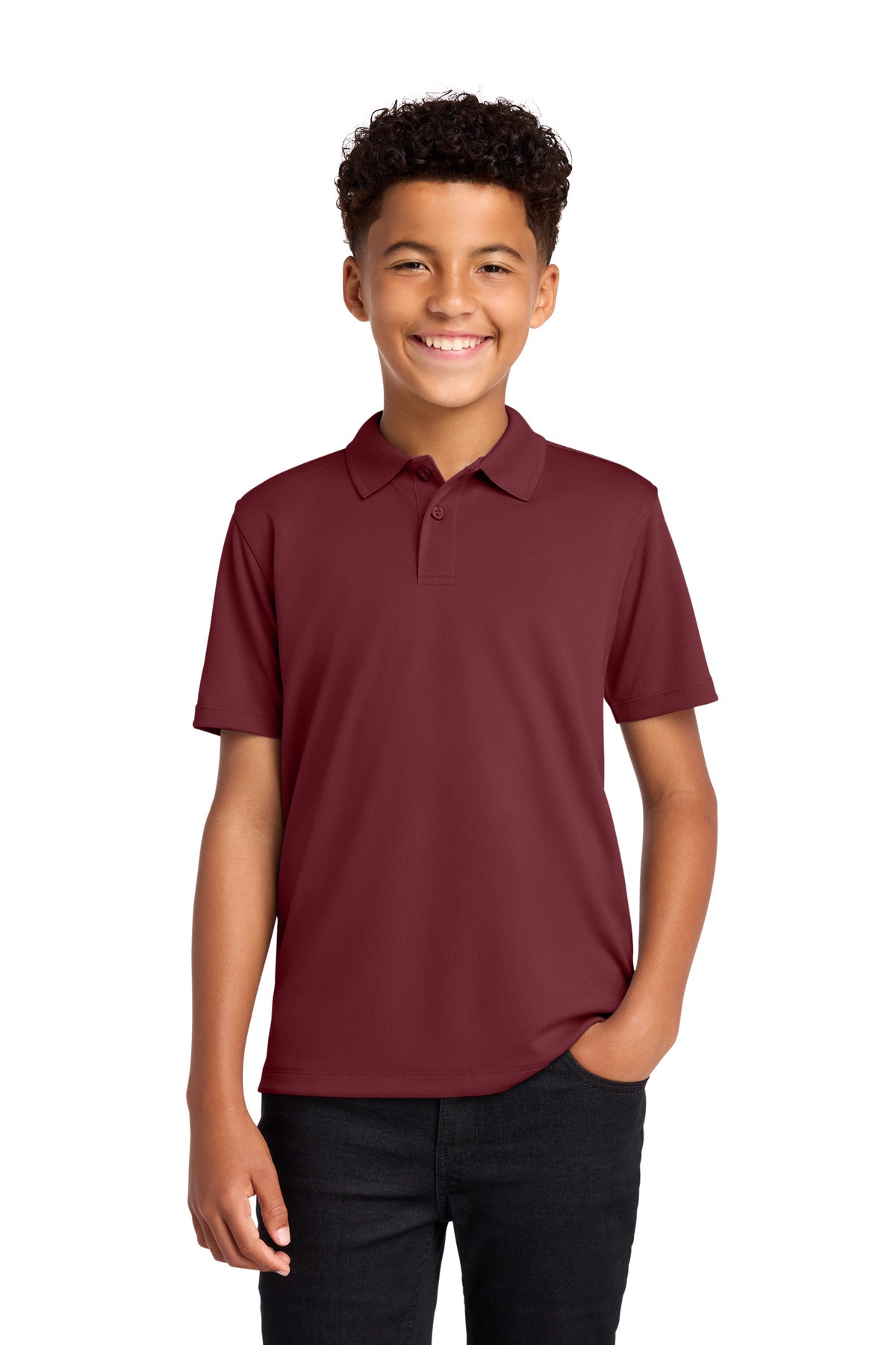 Custom Embroidered Port Authority Polos/Knits in Burgundy