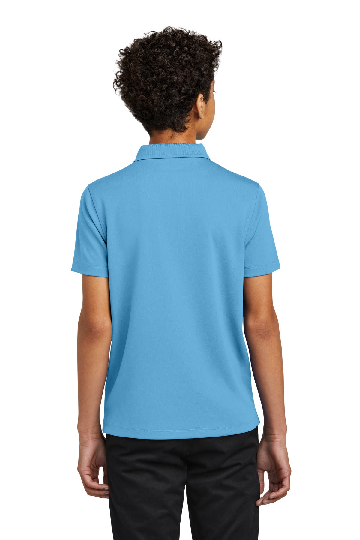 Custom Embroidered Port Authority Youth Dry Zone UV Micro-Mesh Polo Y110,Carolina Blue