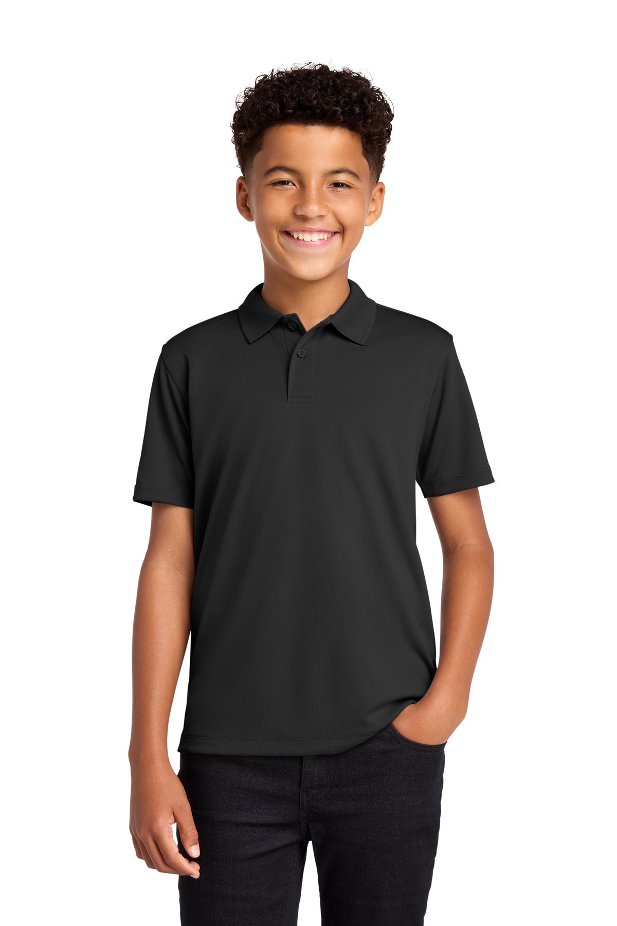 Custom Embroidered Port Authority Polos/Knits in Deep Black