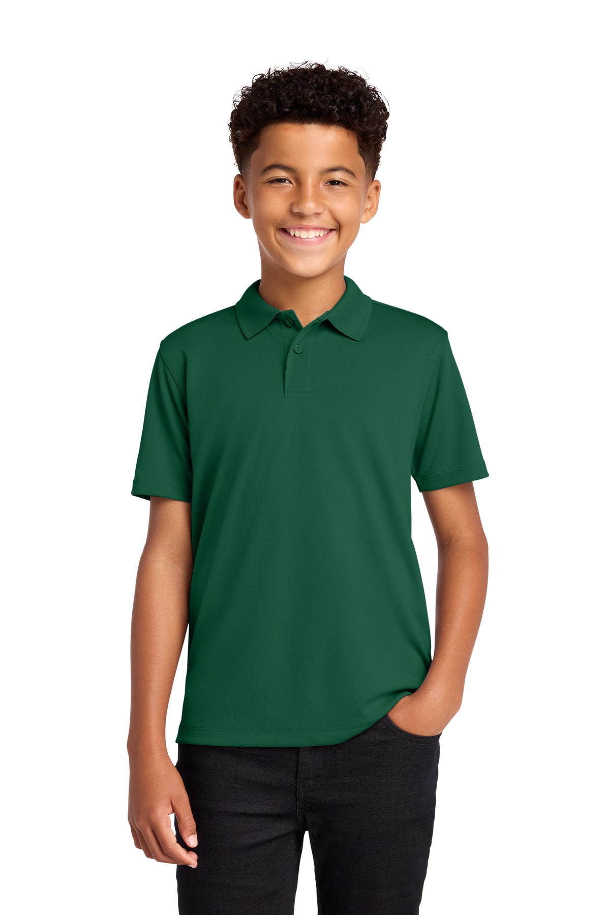 Custom Embroidered Port Authority Polos/Knits in Deep Forest Green