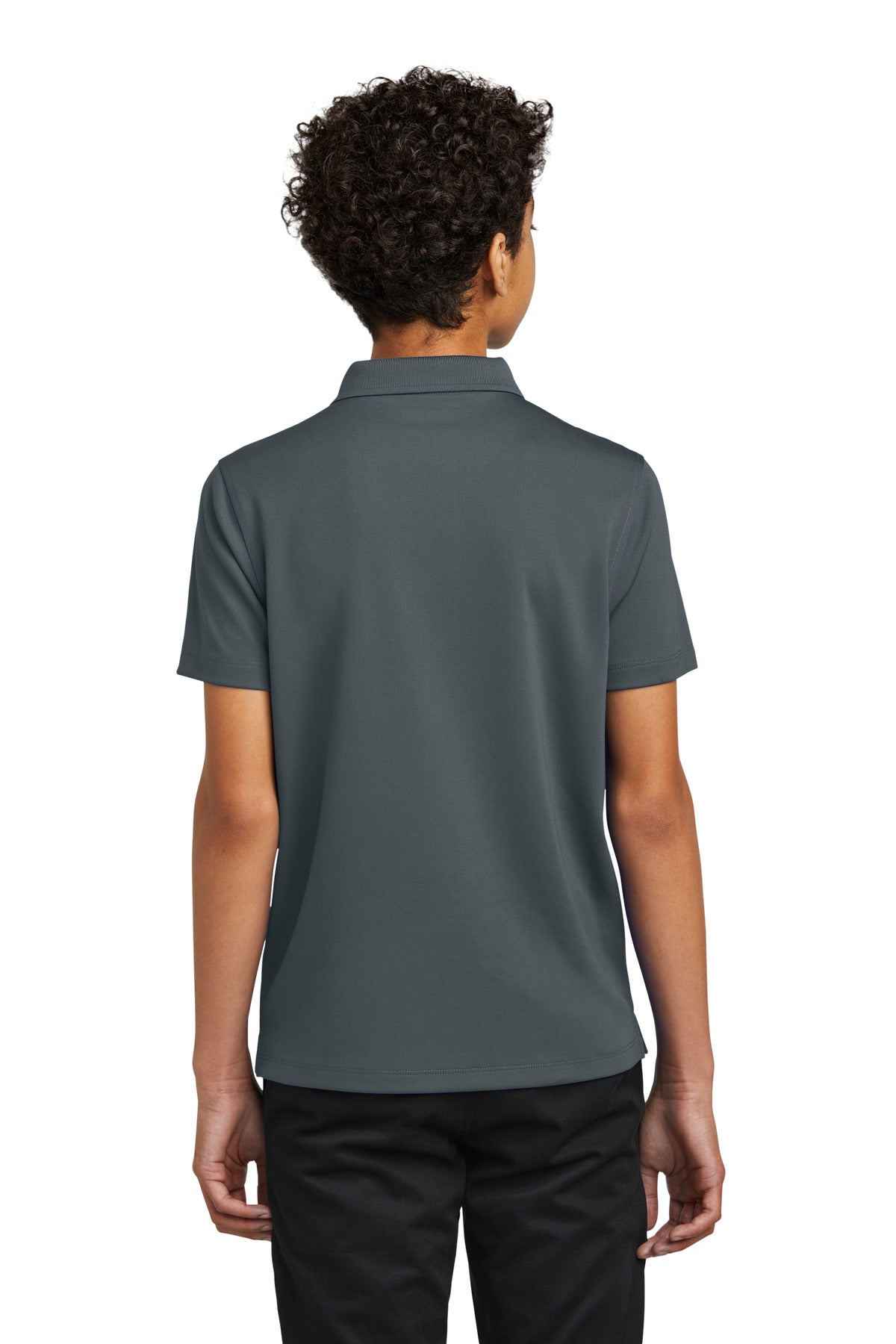 Custom Embroidered Port Authority Youth Dry Zone UV Micro-Mesh Polo Y110,Graphite