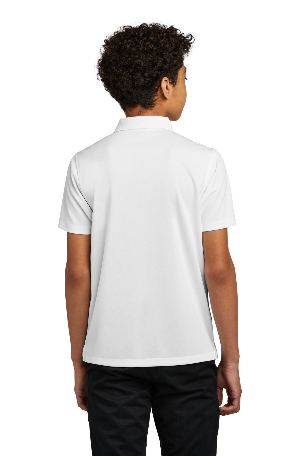 Custom Embroidered Port Authority Youth Dry Zone UV Micro-Mesh Polo Y110,White