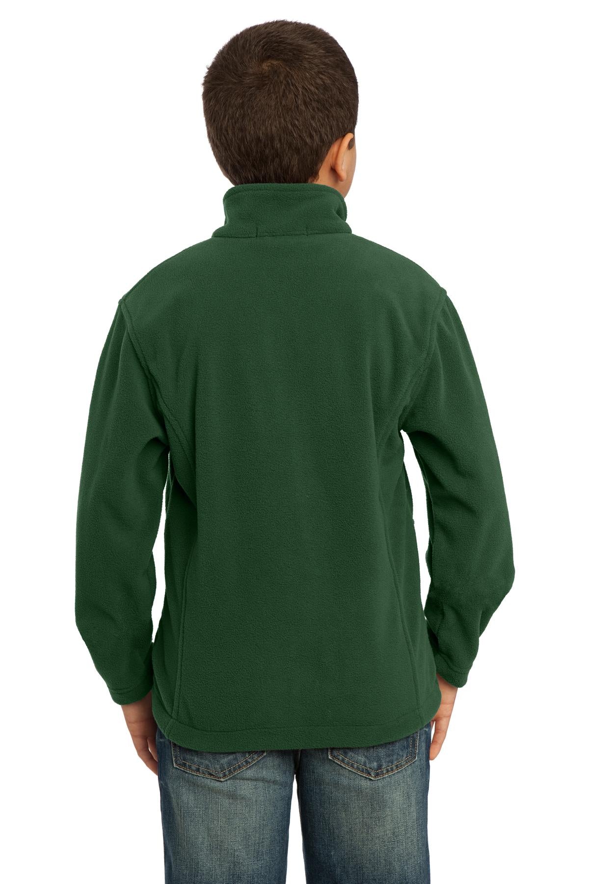 Custom Embroidered Port Authority Youth Value Fleece Jacket. Y217,Forest Green