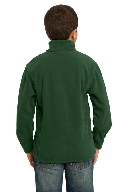 Custom Embroidered Port Authority Youth Value Fleece Jacket. Y217,Forest Green