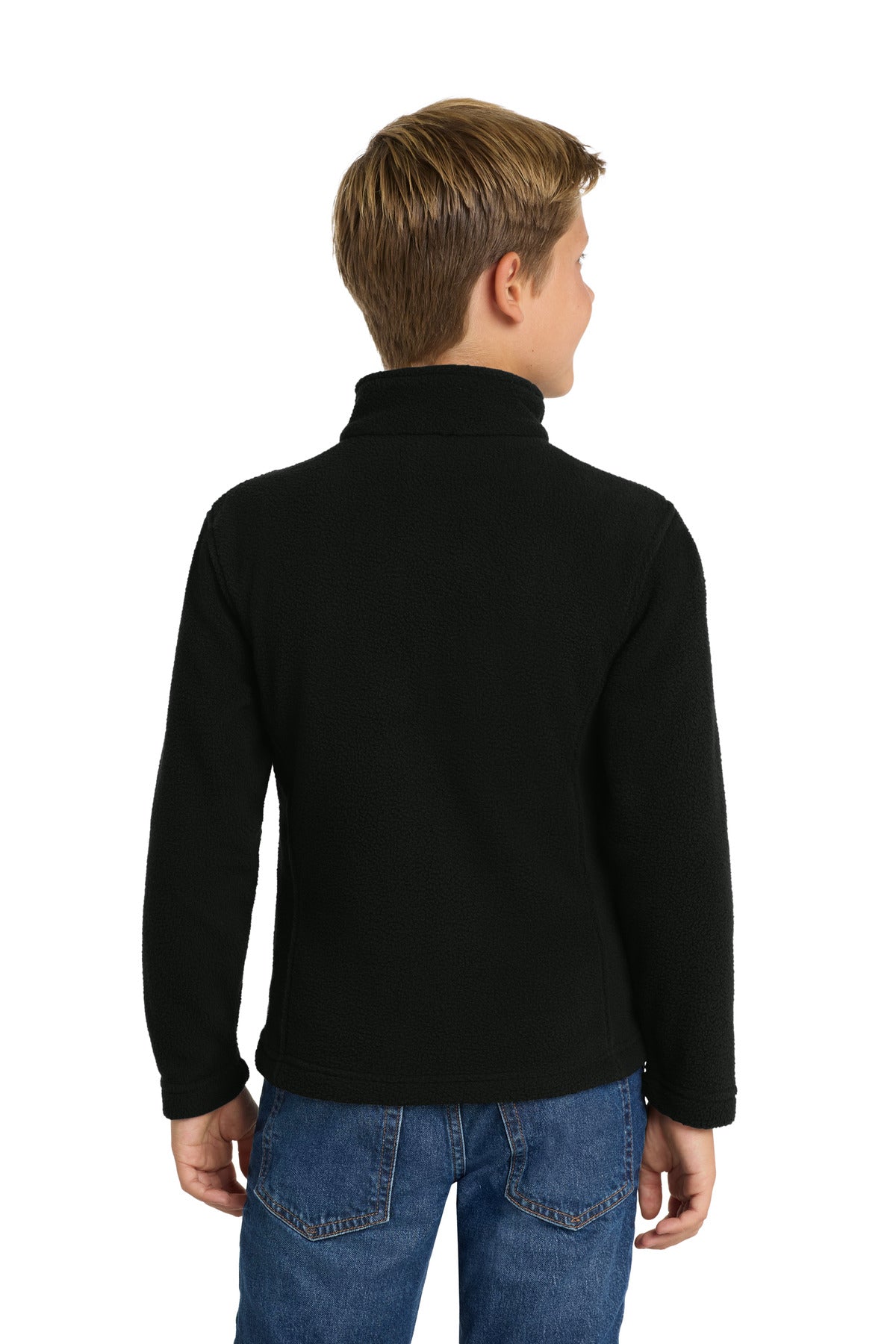 Custom Embroidered Port Authority Youth Value Fleece Jacket. Y217,Black