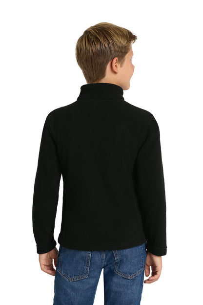 Custom Embroidered Port Authority Youth Value Fleece Jacket. Y217,Black