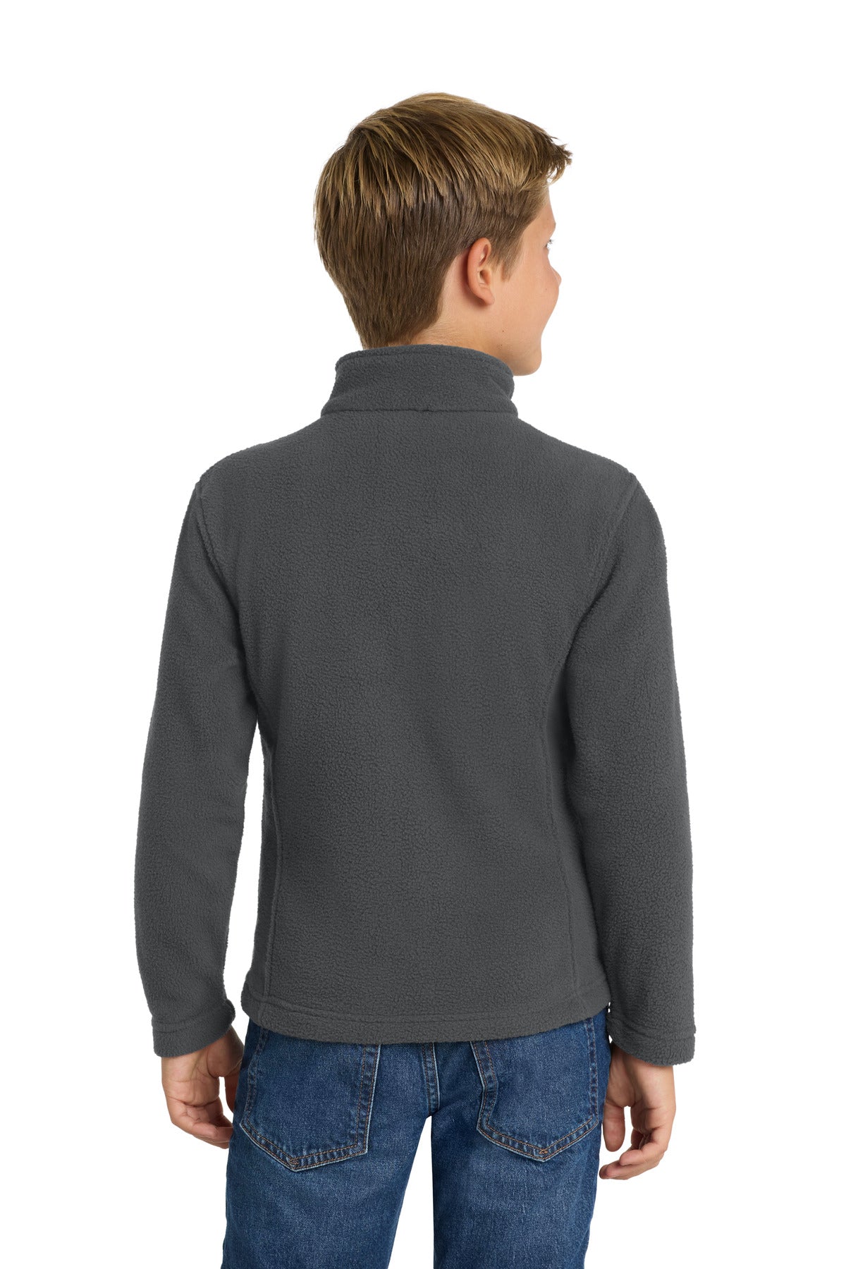 Custom Embroidered Port Authority Youth Value Fleece Jacket. Y217,Iron Grey