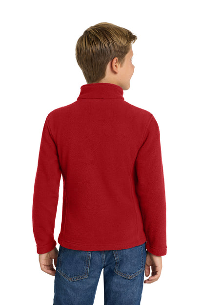 Custom Embroidered Port Authority Youth Value Fleece Jacket. Y217,True Red