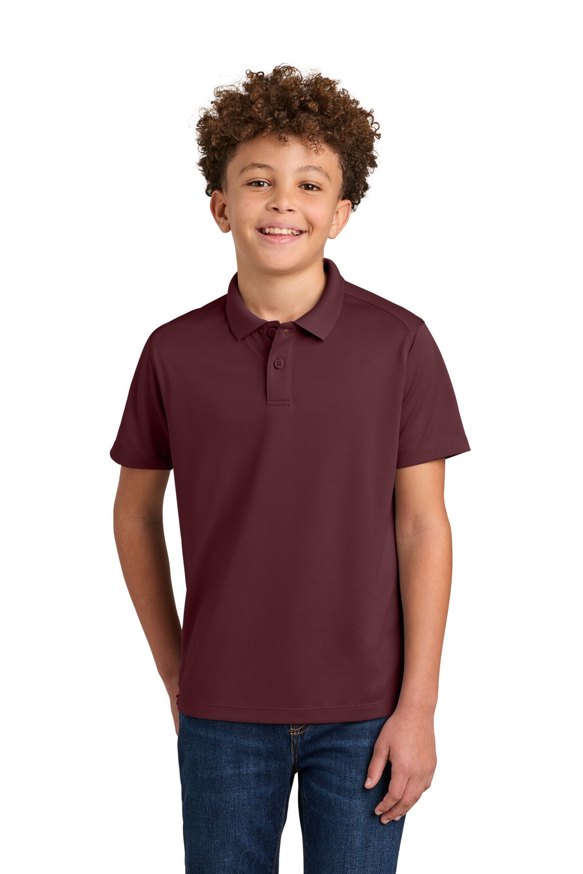 Custom Embroidered Port Authority Polos in Burgundy