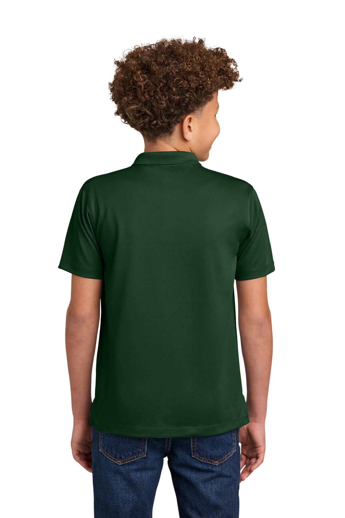 Custom Embroidered Port Authority Polos in Deep Forest Green