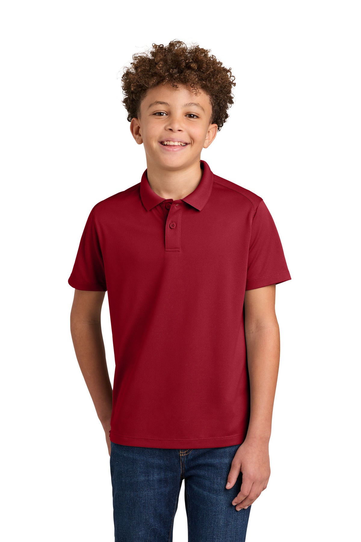 Custom Embroidered Port Authority Polos in Rich Red