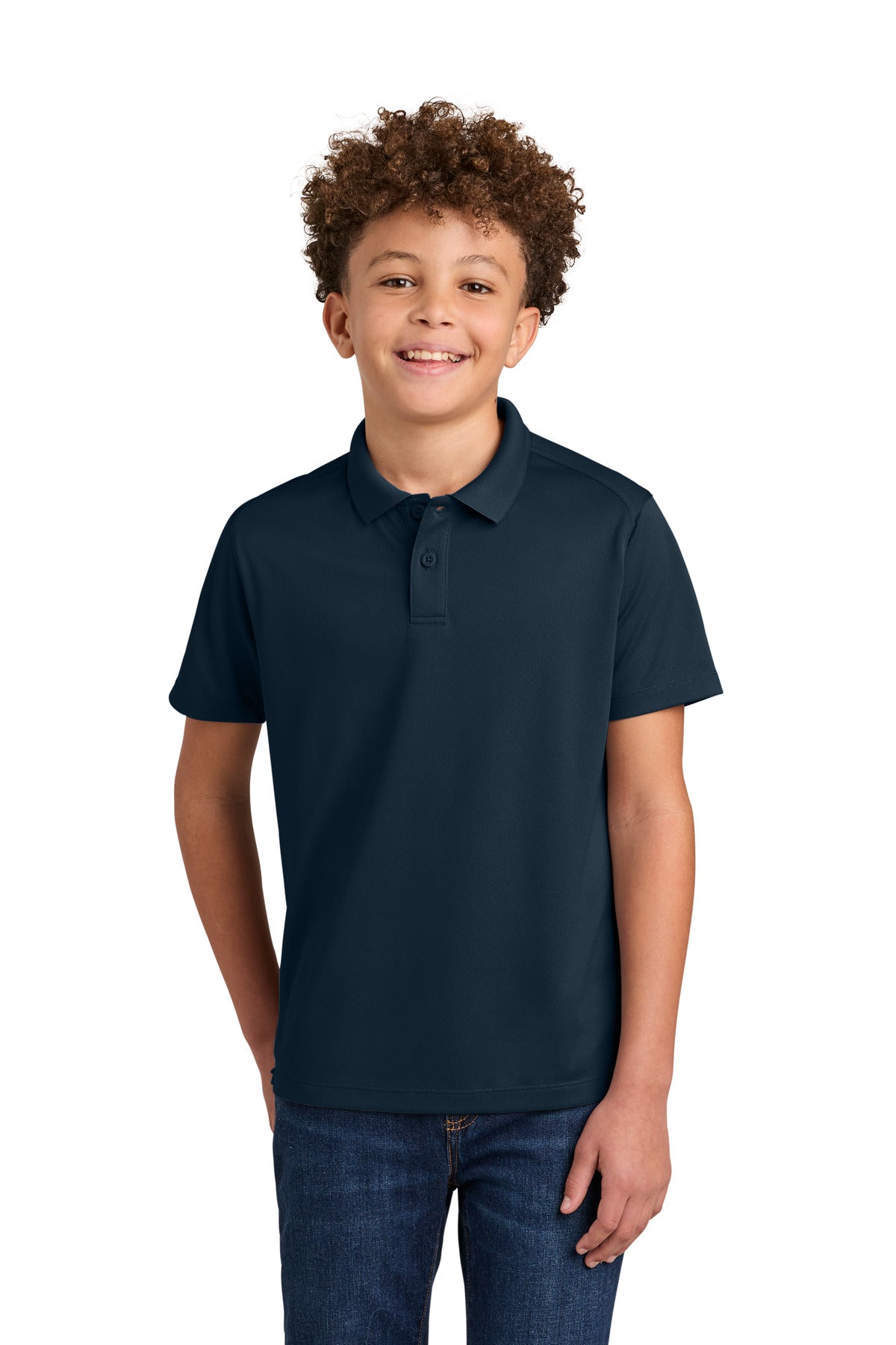 Custom Embroidered Port Authority Polos in River Blue Navy