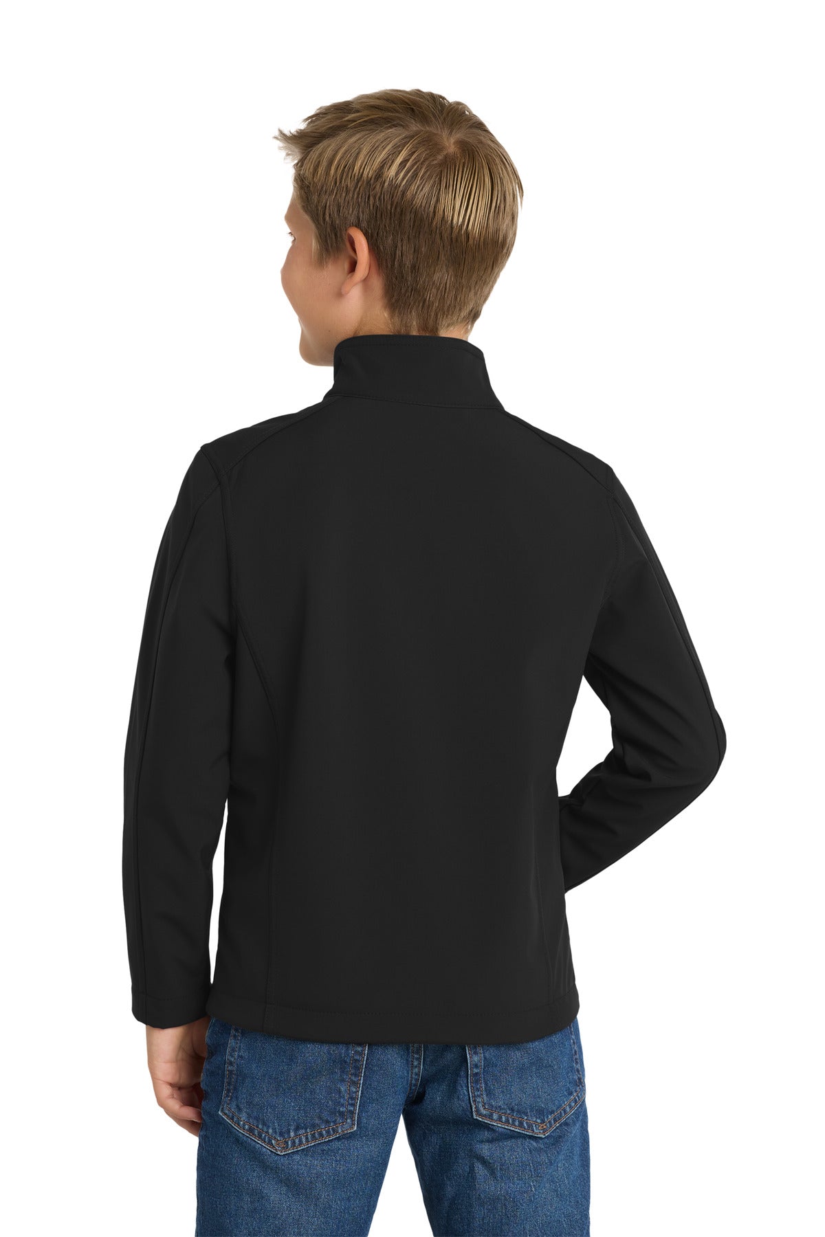 Custom Embroidered Port Authority Youth Core Soft Shell Jacket. Y317,Black