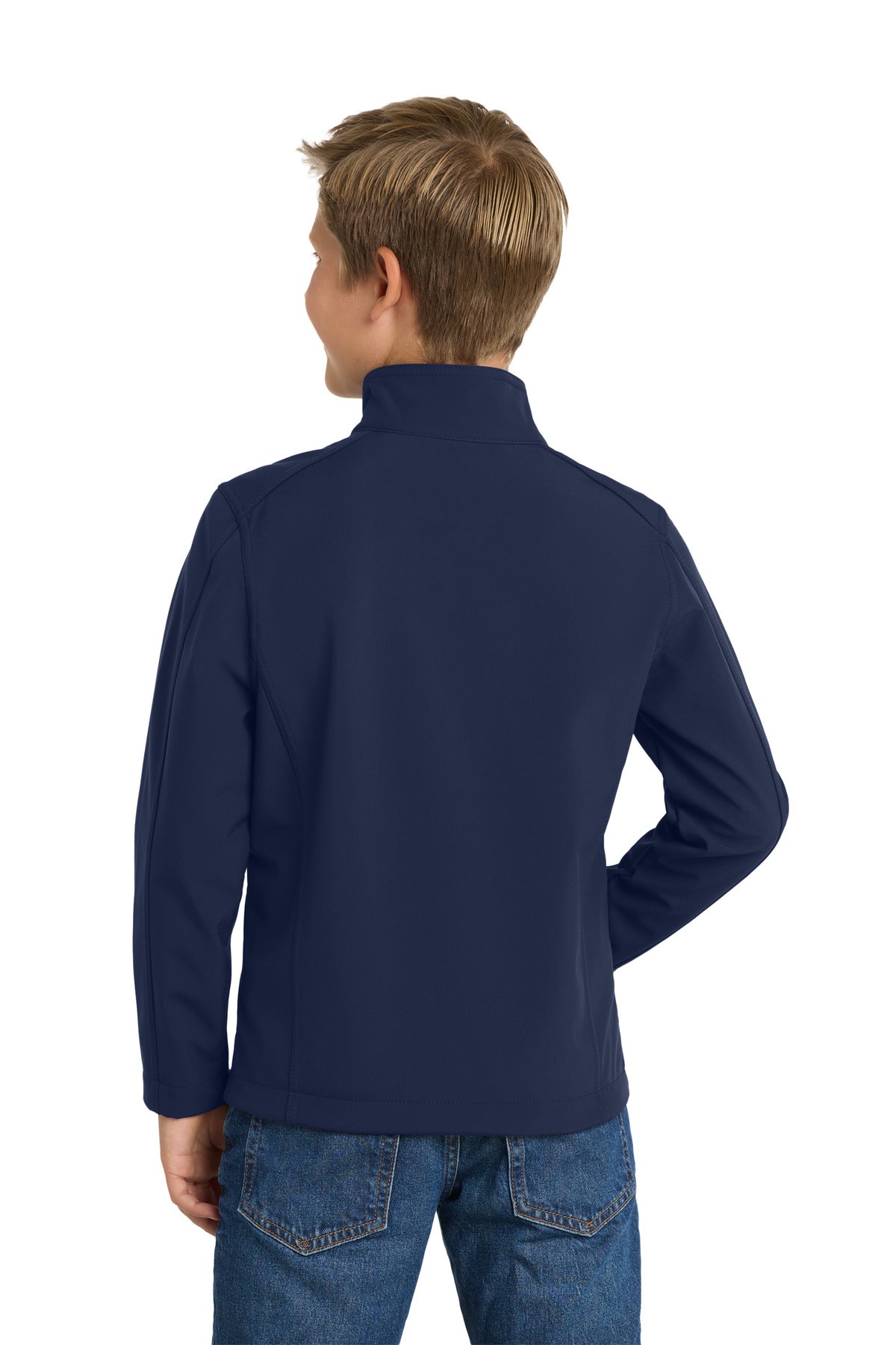 Custom Embroidered Port Authority Youth Core Soft Shell Jacket. Y317,Dress Blue Navy