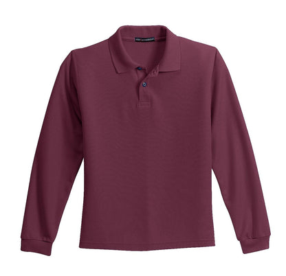 Port Authority Youth Long Sleeve Silk Touch Polo.  Y500LS